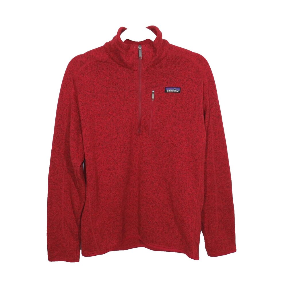 Patagonia Men's Better Sweater Quarter Zip Red Size Medium